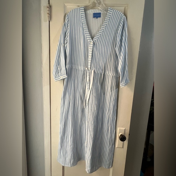 Alice Walk Cotton Gauze Maxi Striped Dress S - Picture 3 of 13